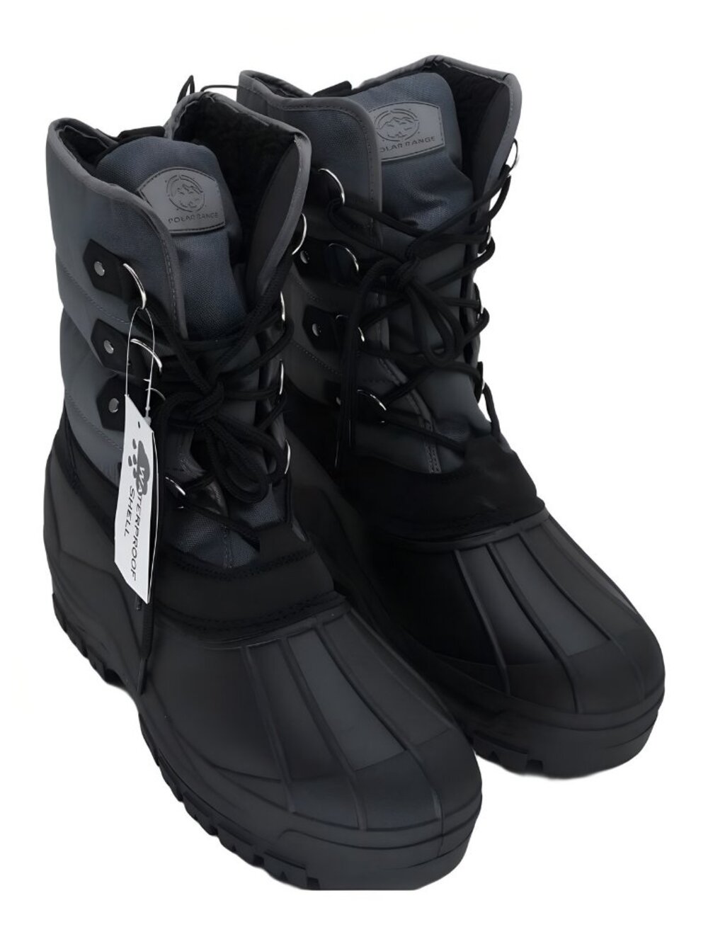 POLAR RANGE Mens’s Peak Snow Boot Black Size US 12 EU 45